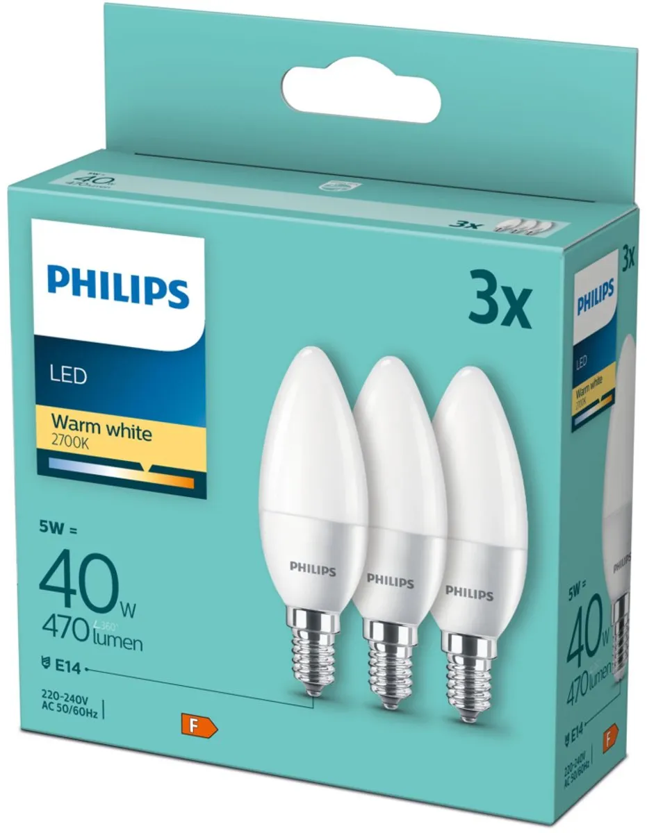 Philips LED Kaarslamp E14 5W