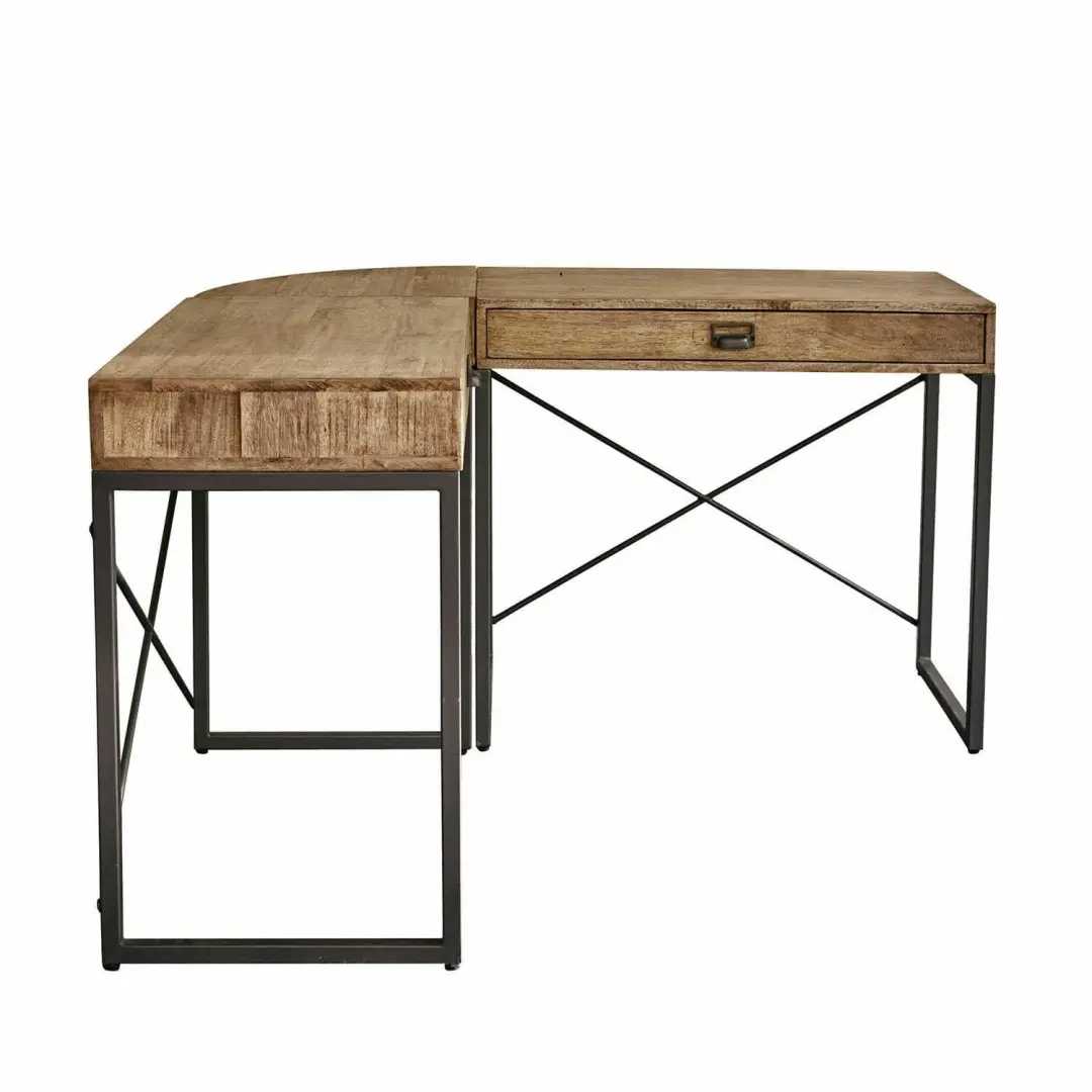 Loberon Bureau Lemuel - Antiekbruin/Zwart - afbeelding 4 van 6