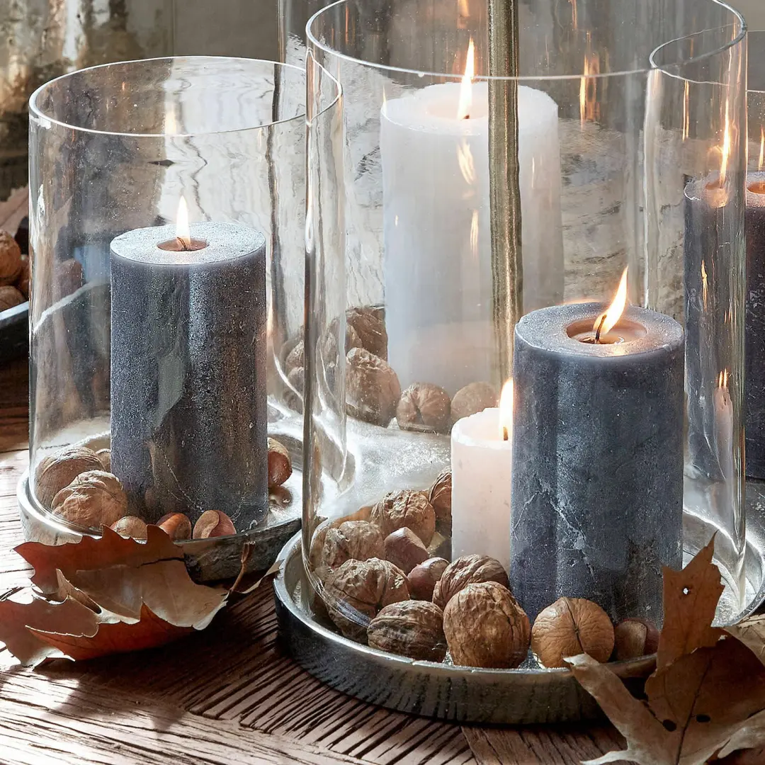 Loberon Windlicht Gjaloran - Zilverkleurig/Heldere Glas - afbeelding 5 van 6
