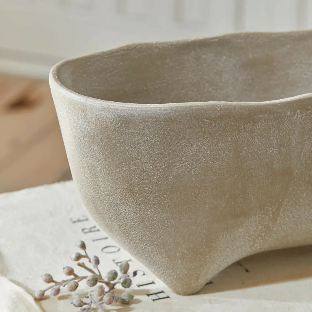 Loberon Maelida Schaal - 2 Stuks - Beige - afbeelding 4 van 5