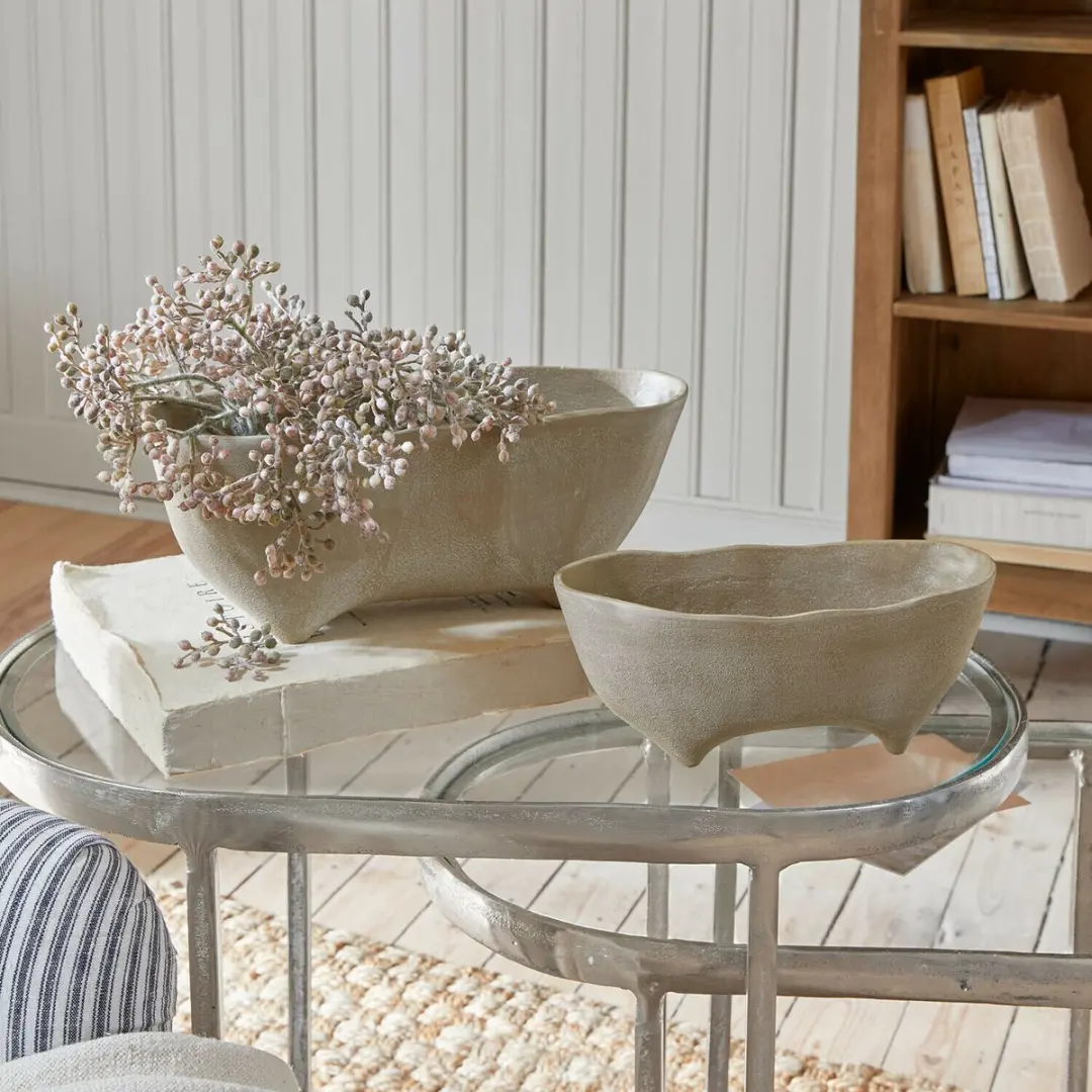 Loberon Maelida Schaal - 2 Stuks - Beige - afbeelding 5 van 5