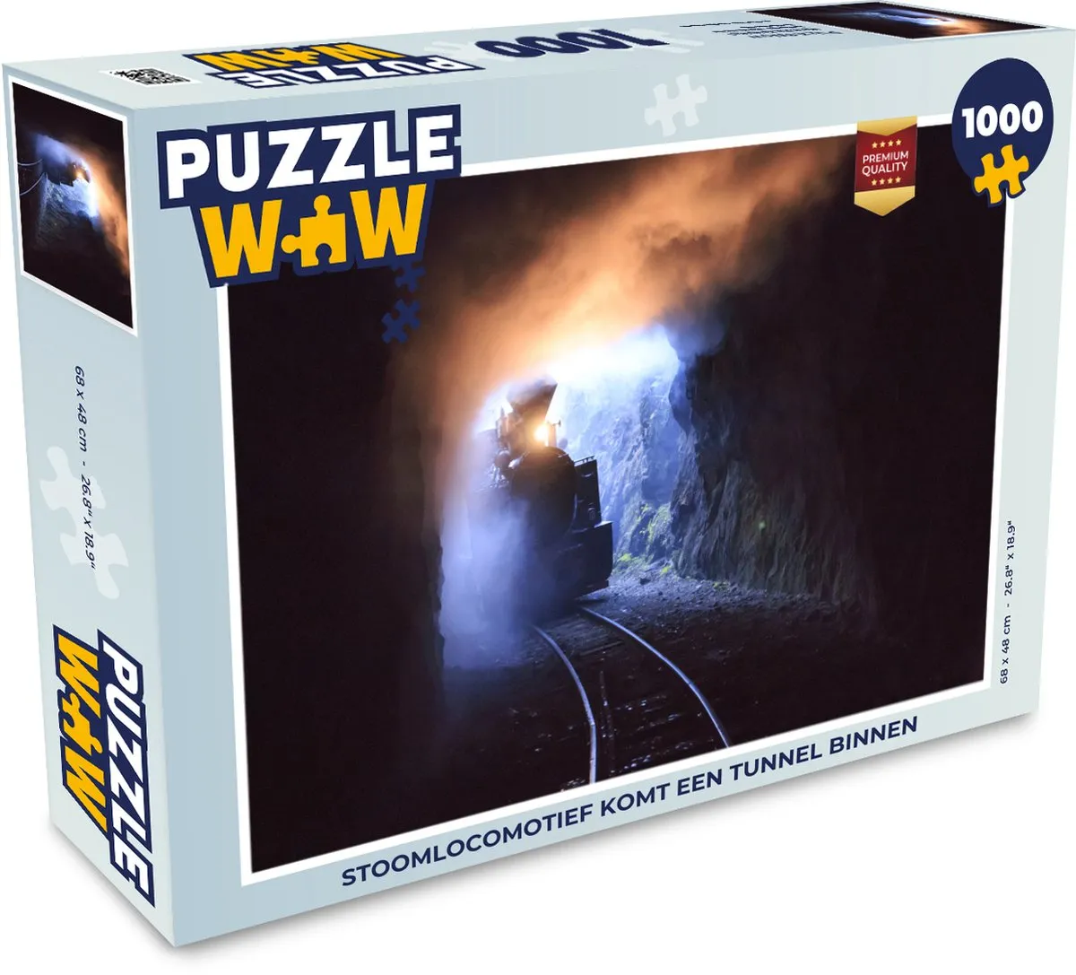 PuzzleWow Stoomlocomotief Tunnel Legpuzzel 1000 Stuks