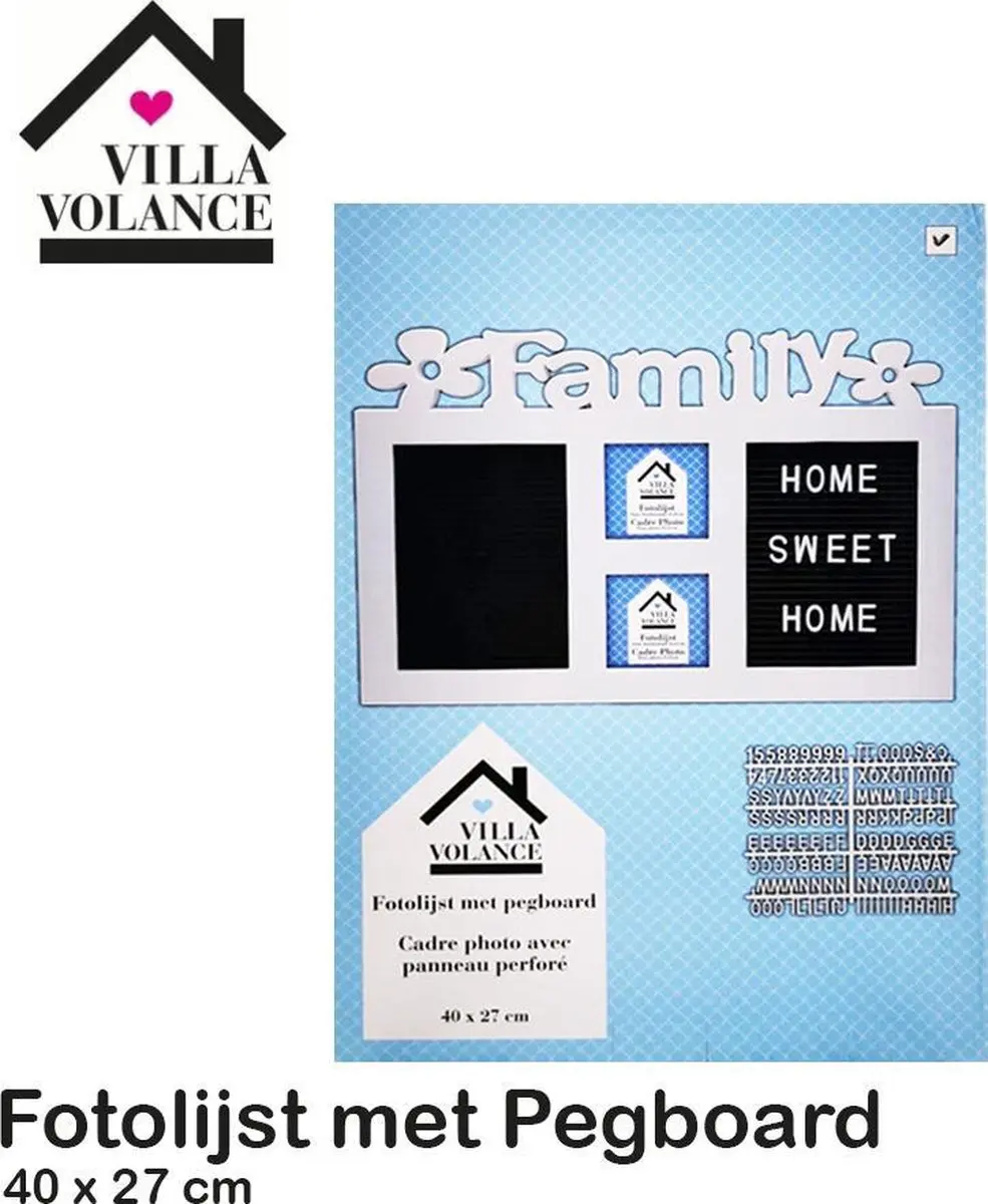 Villa Volance Fotolijst met Pegboard 40 x 27 cm