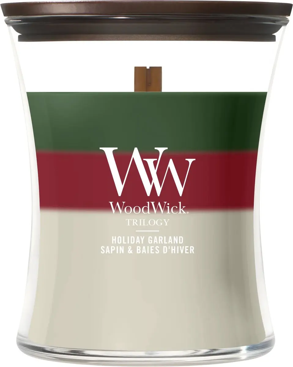 WoodWick Trilogy Holiday Garland Medium Geurkaars