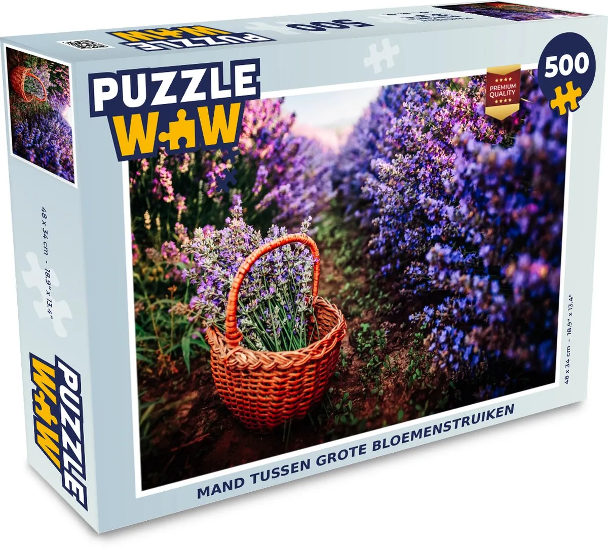 PuzzleWow Lavendel Buiten Mand Legpuzzel 500 Stuks