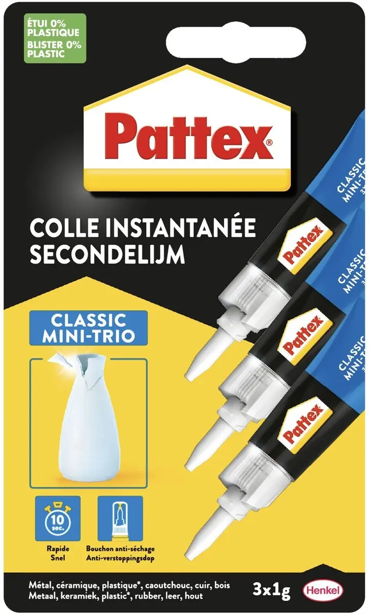 Secondenlijm pattex classic tube 1gr
