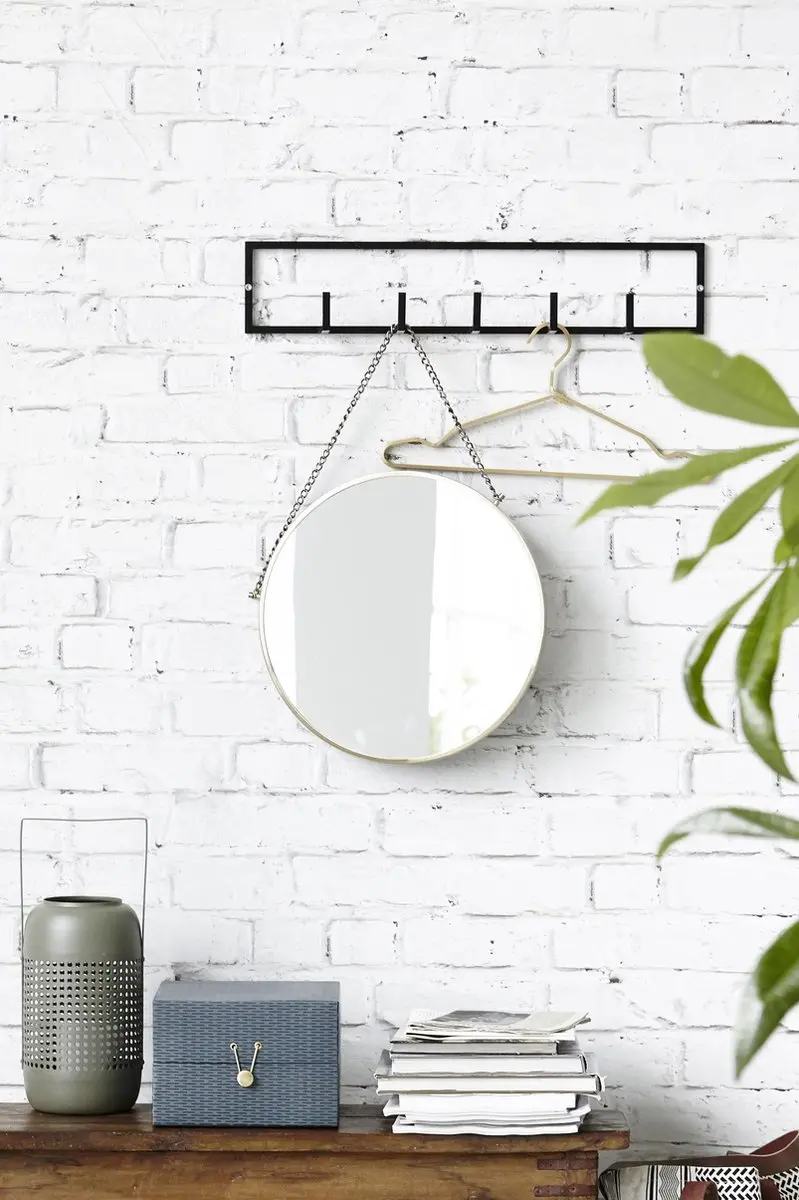 House Doctor SD0910 Wandkapstok 7-haaks - 60x12cm - Zwart Metaal - afbeelding 2 van 6