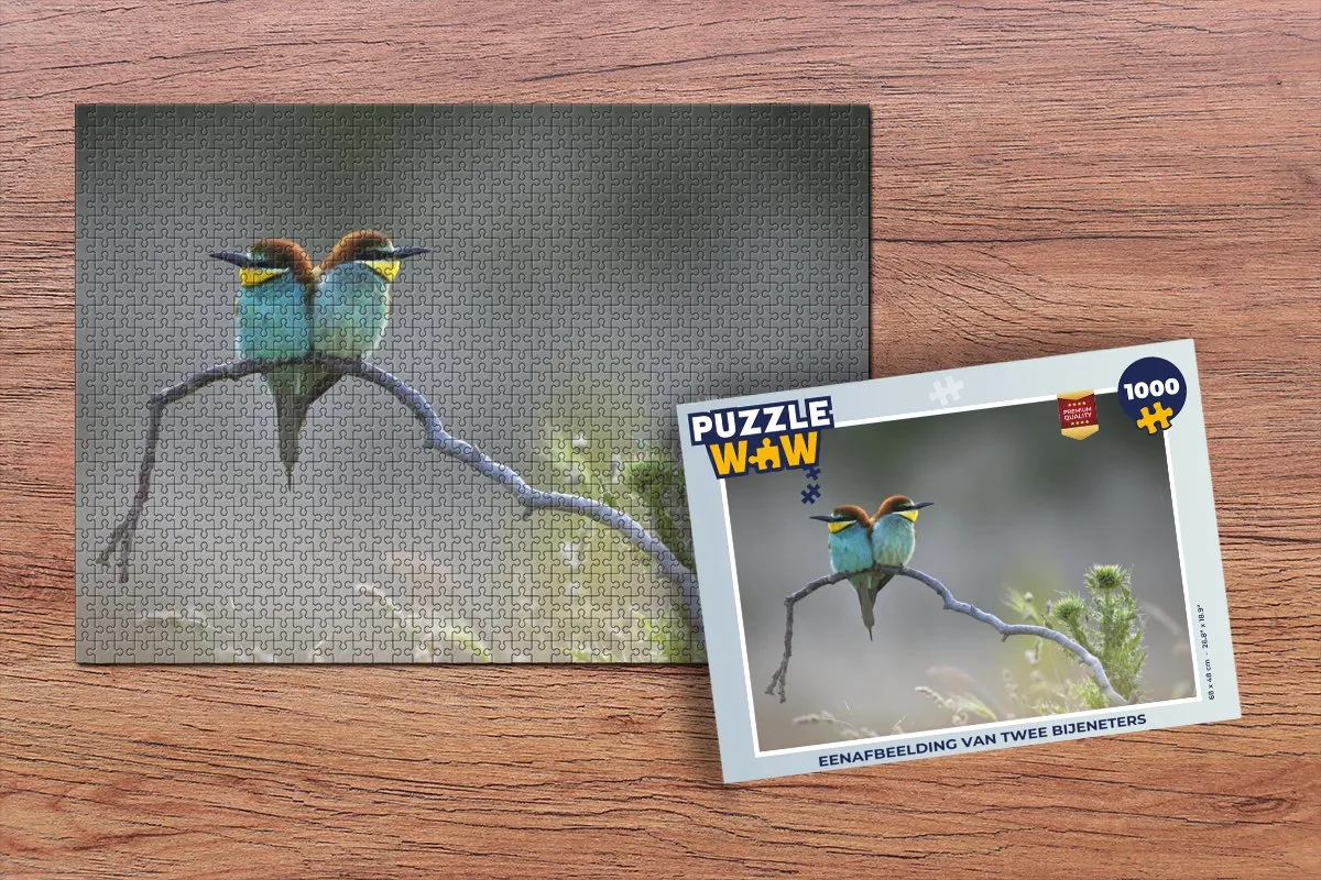 PuzzleWow Legpuzzel Bijeneters 1000 Stuks - Multicolor