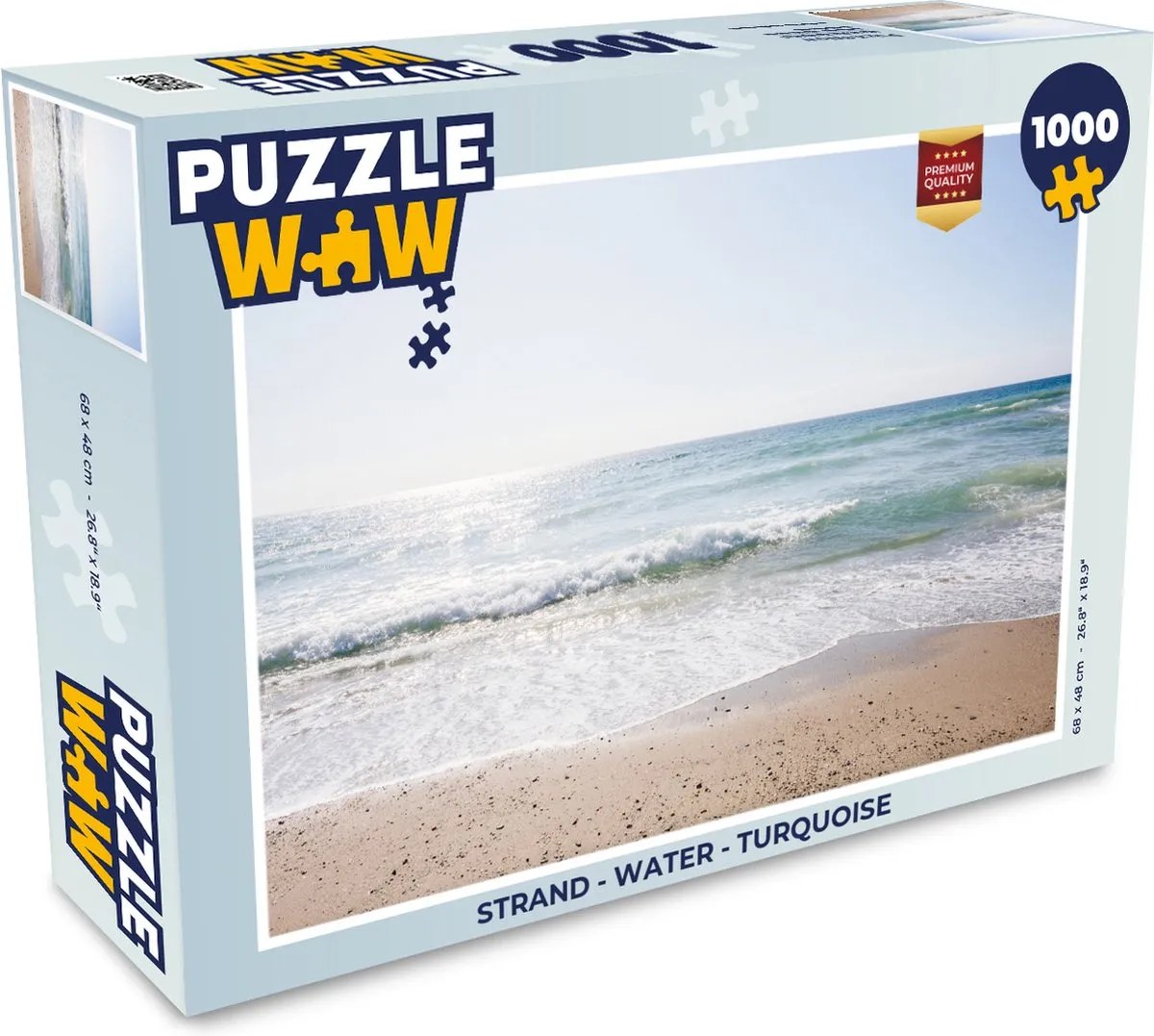 PuzzleWow Strand Water Turquoise Legpuzzel 1000 Stuks