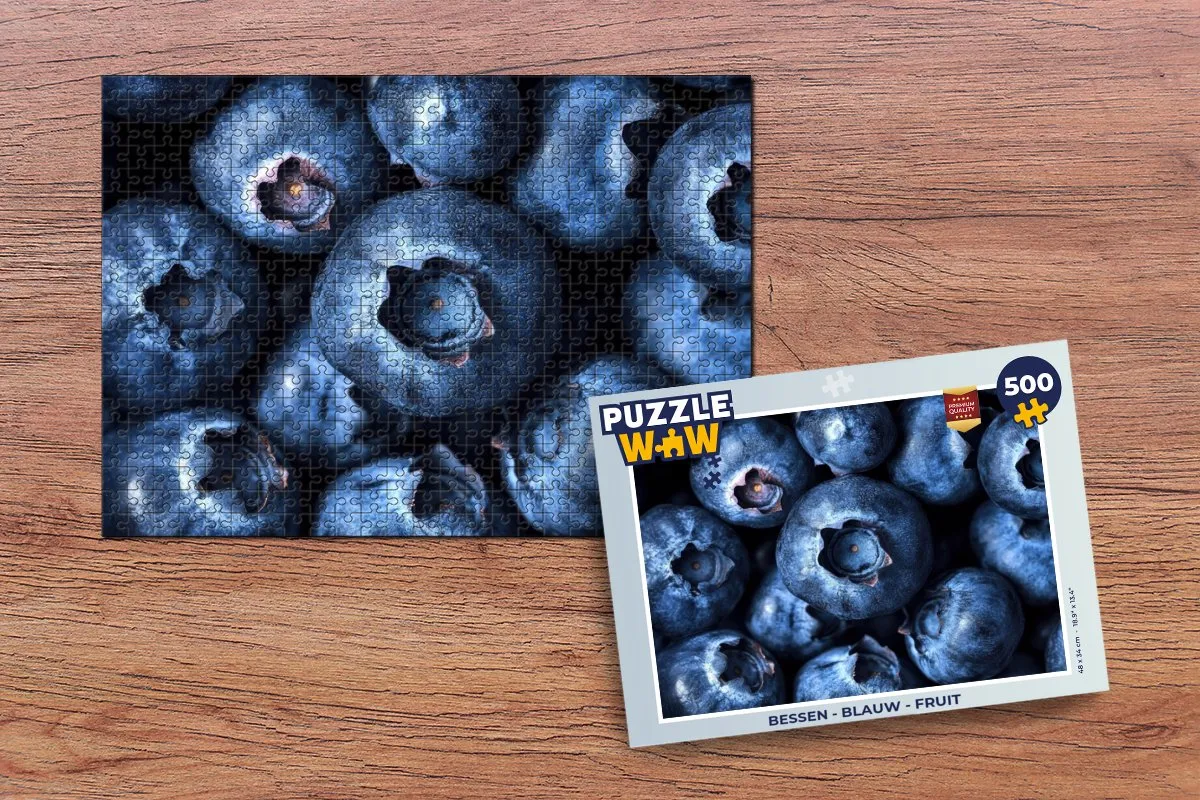 PuzzleWow Bessen Blauwe Legpuzzel 500 Stuks - MPN 8721172700100