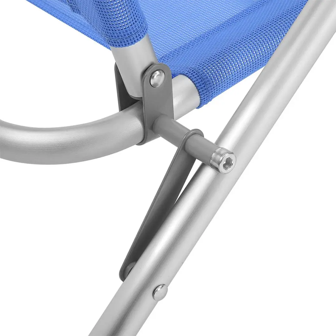Songmics Strandstoel Blauw - 4 standen - afbeelding 2 van 6