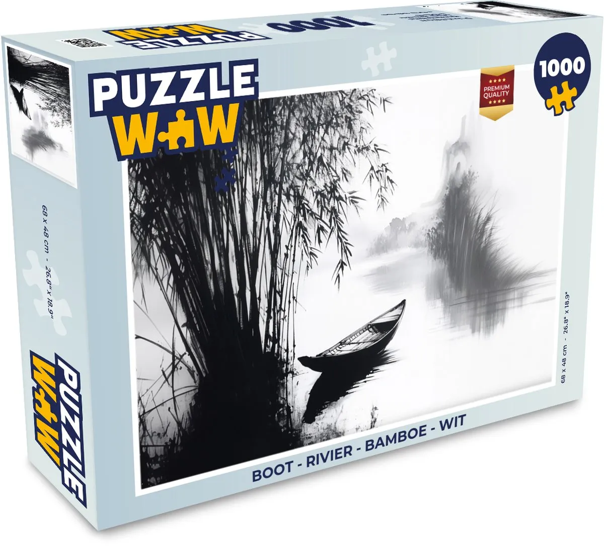 PuzzleWow Boot Rivier Legpuzzel 1000 Stuks