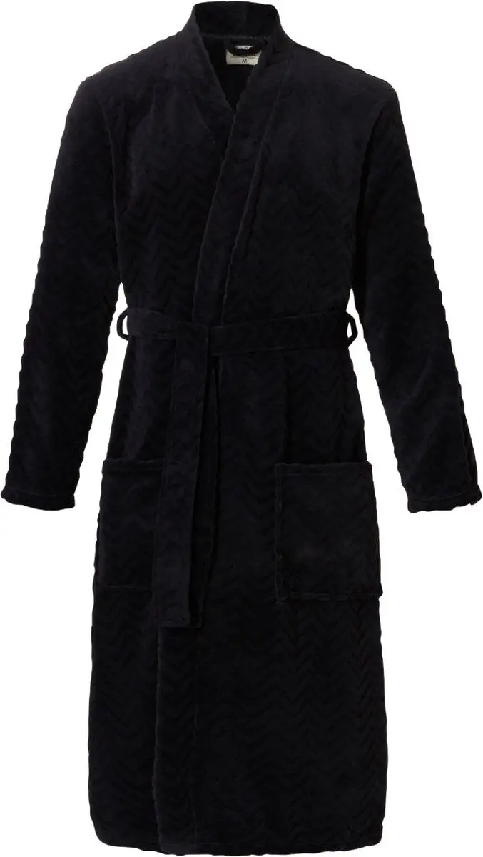 Ten Cate Heren Fleece Badjas Donkergrijs XL