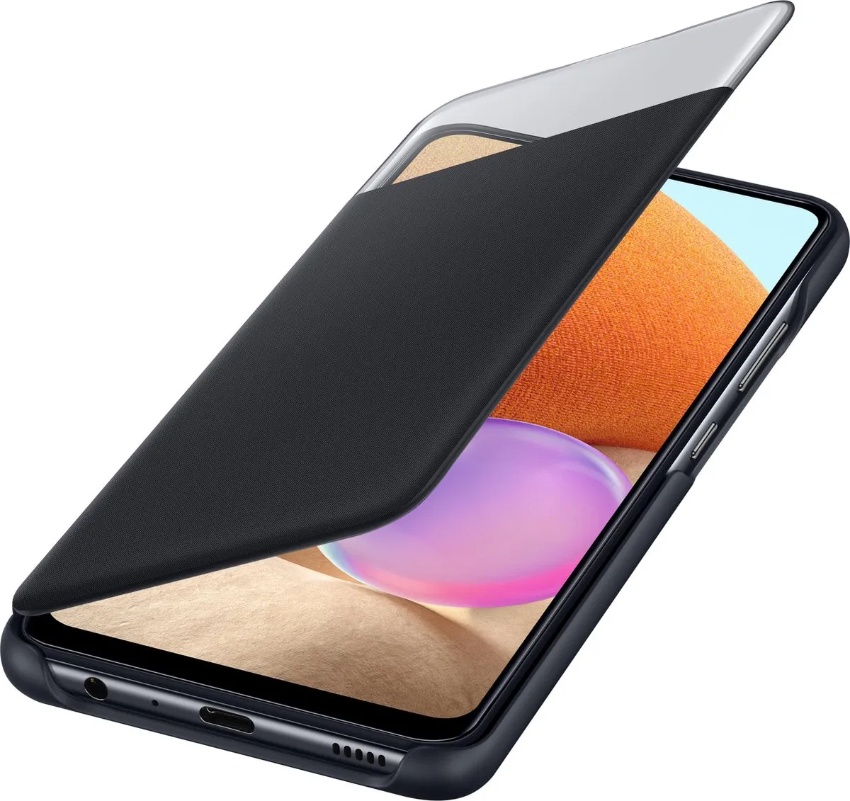 Samsung Smart S View Hoesje EF-EA325PBEGEW - Galaxy A32 4G - Zwart