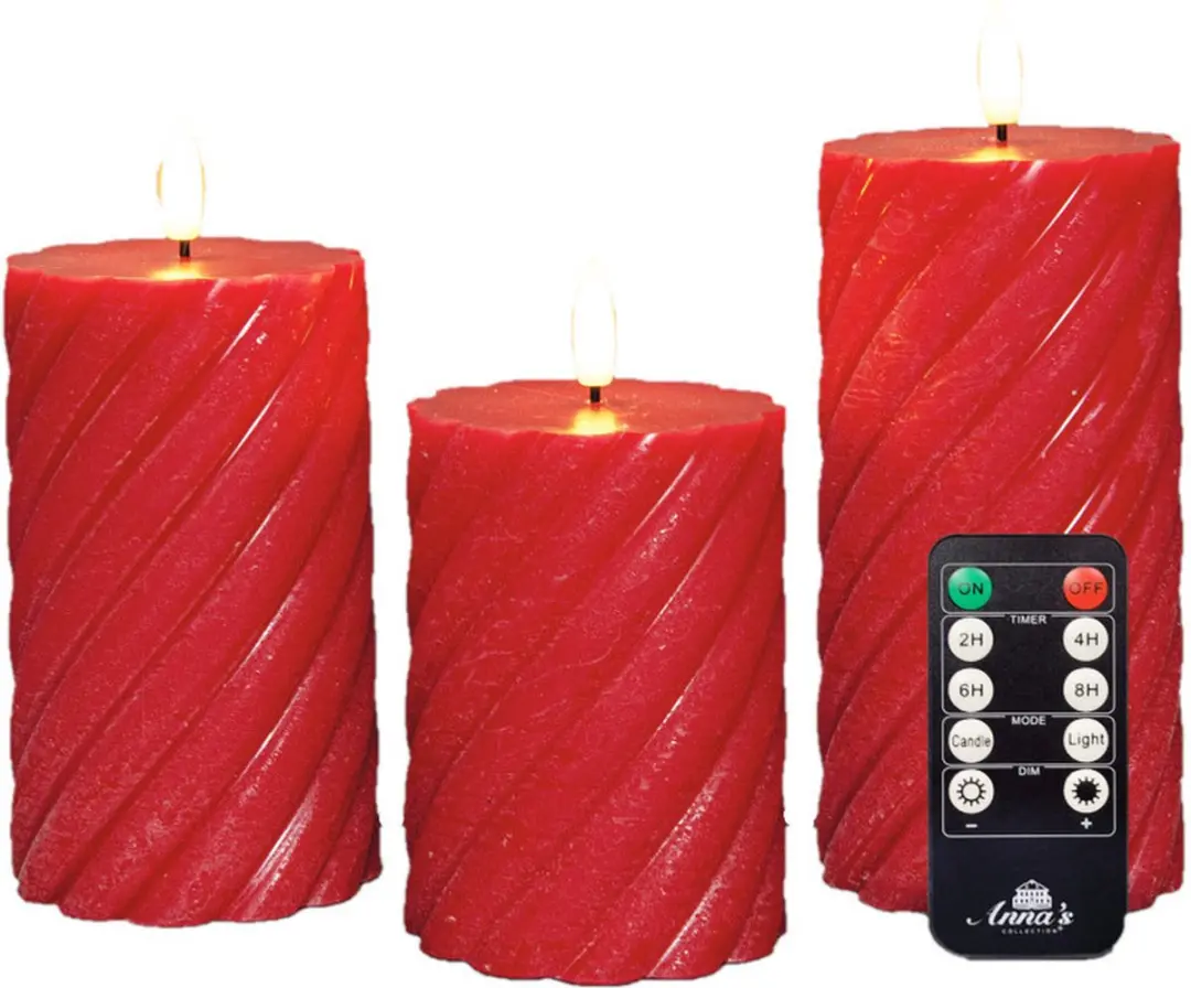 Anna Collection LED kaarsen/stompkaarsen set