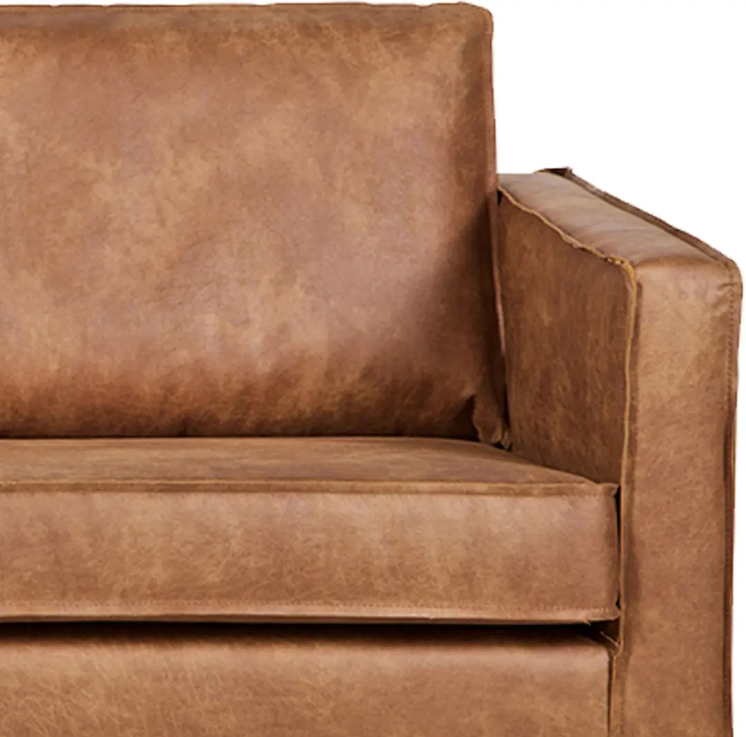 WOOOD Rodeo Bank 2-Zits - Recycle Leer Cognac - afbeelding 4 van 6