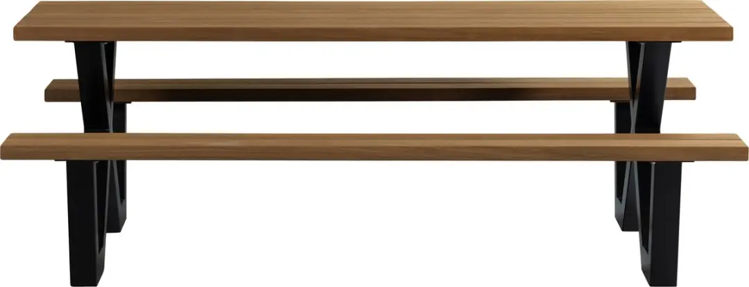 WOOOD Tablo Picknicktafel Naturel 75x206x145cm