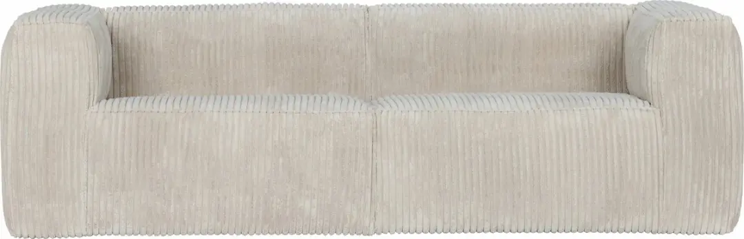 WOOOD Bean 3,5-Zits Bank - Ribstof - Naturel - 73x242x96