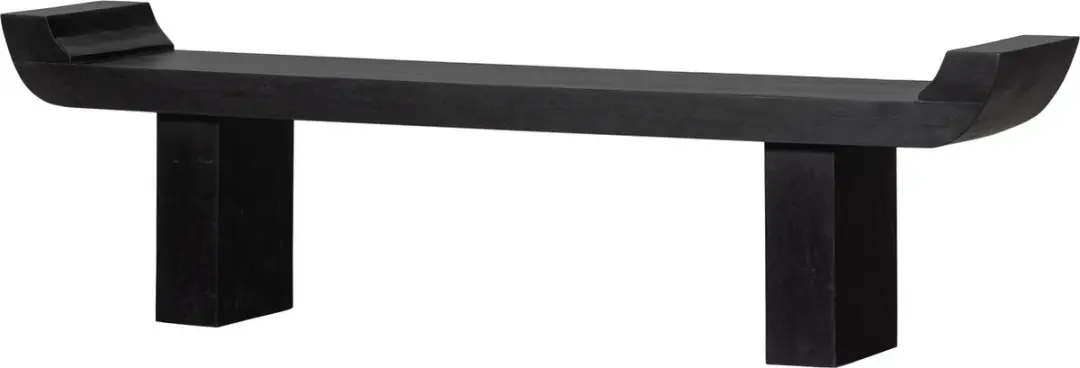 WOOOD Lox Bankje Zwart 35x183x53