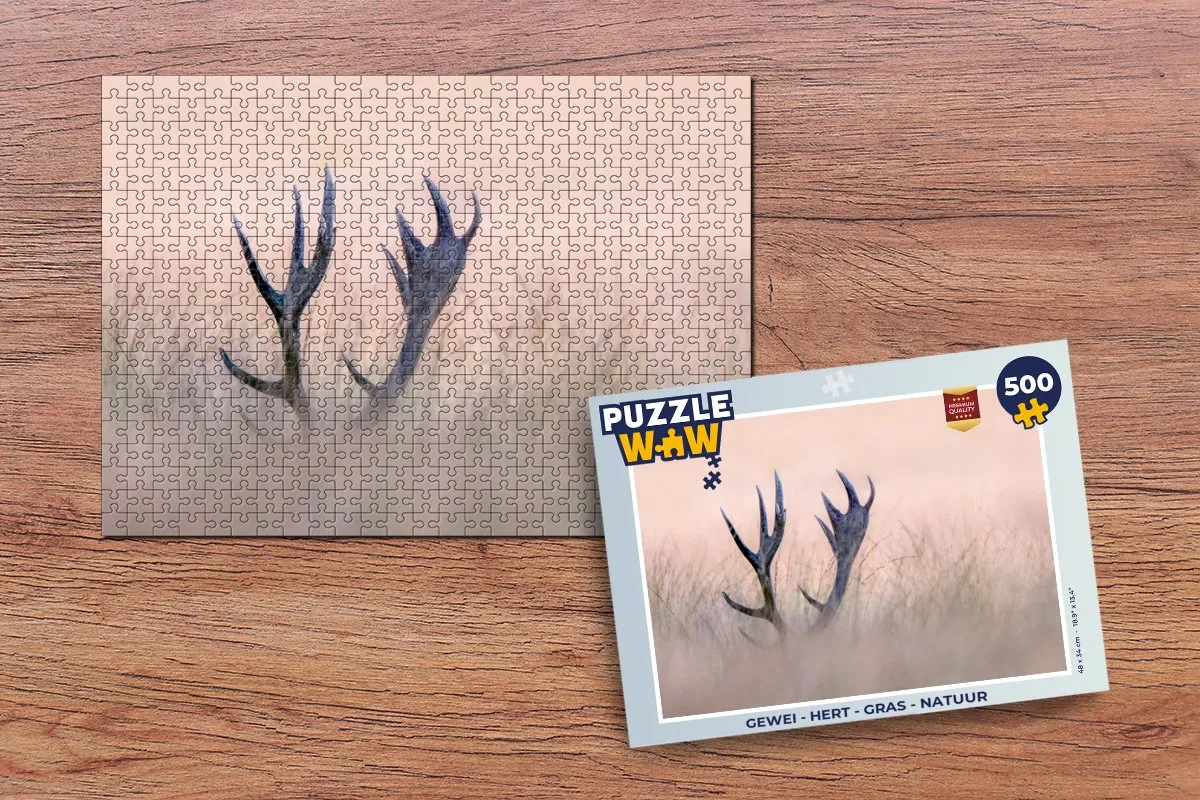 PuzzleWow Hert Gras Legpuzzel 500 Stuks - Multicolor