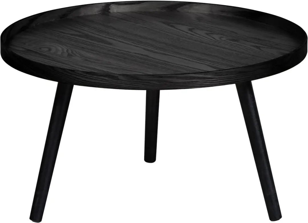 WOOOD Mesa Bijzettafel L - Hout - Zwart - 34xØ60