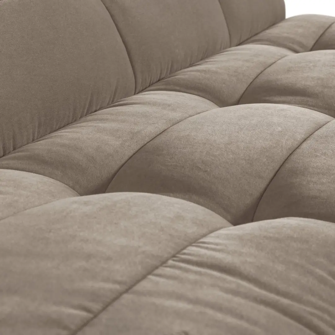 vtwonen Cluster Eetbankje Velvet 164cm Warm Taupe - afbeelding 4 van 5