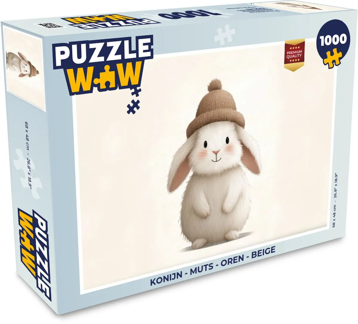 PuzzleWow Konijn Muts Legpuzzel 1000 Stuks