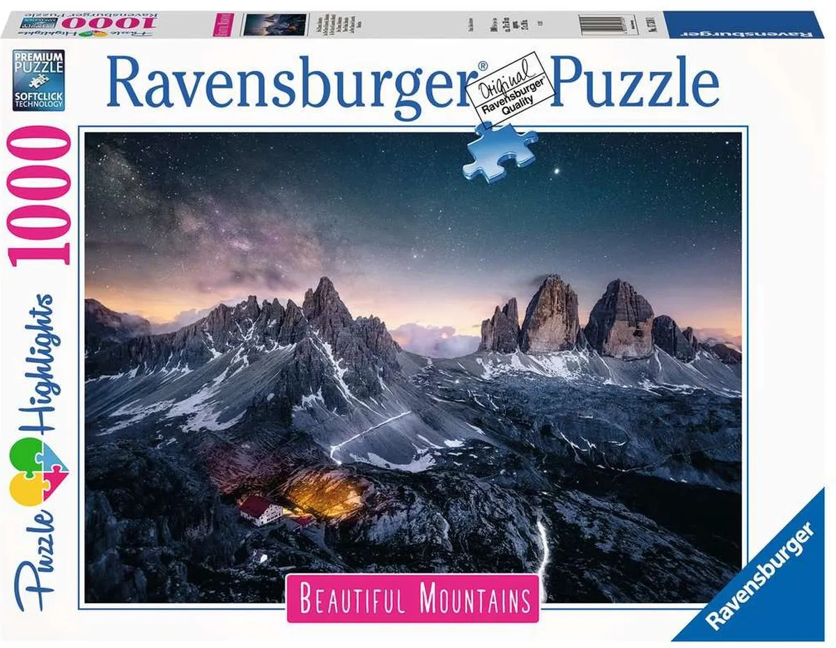Ravensburger Drei Zinnen Dolomieten Legpuzzel 1000 Stuks