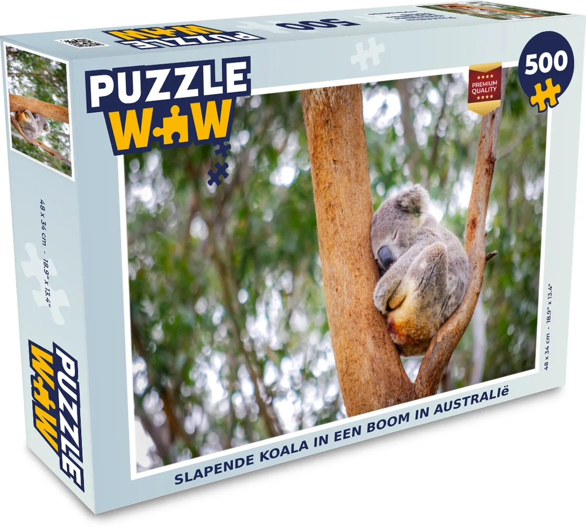 PuzzleWow Legpuzzel Slapende Koala 500 Stuks - Multicolor