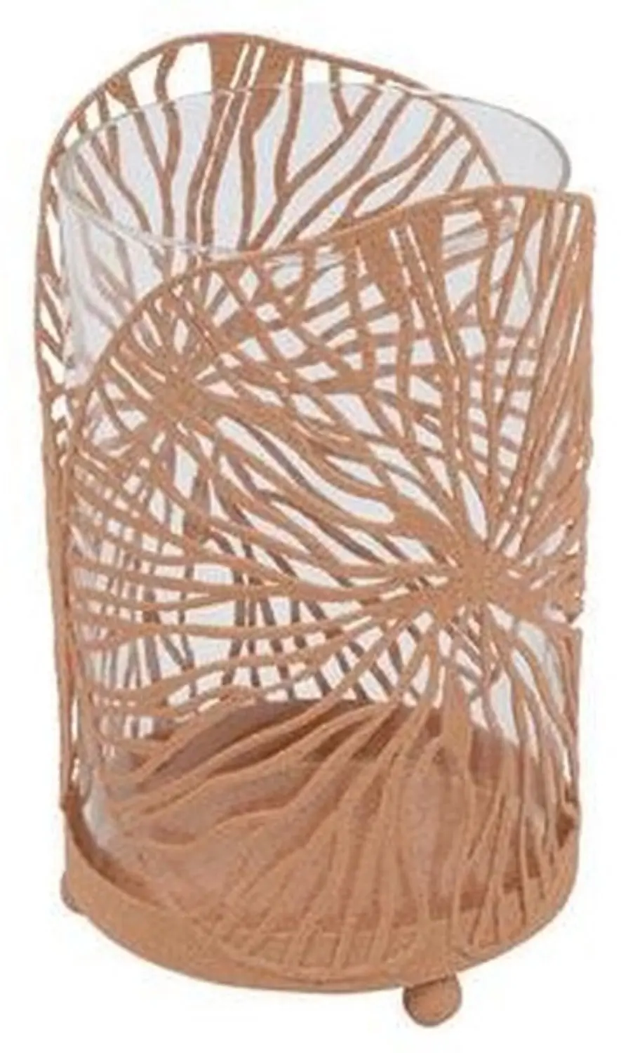 Countryfield waxinelichthouder beige decoratie kunststof 15 cm.