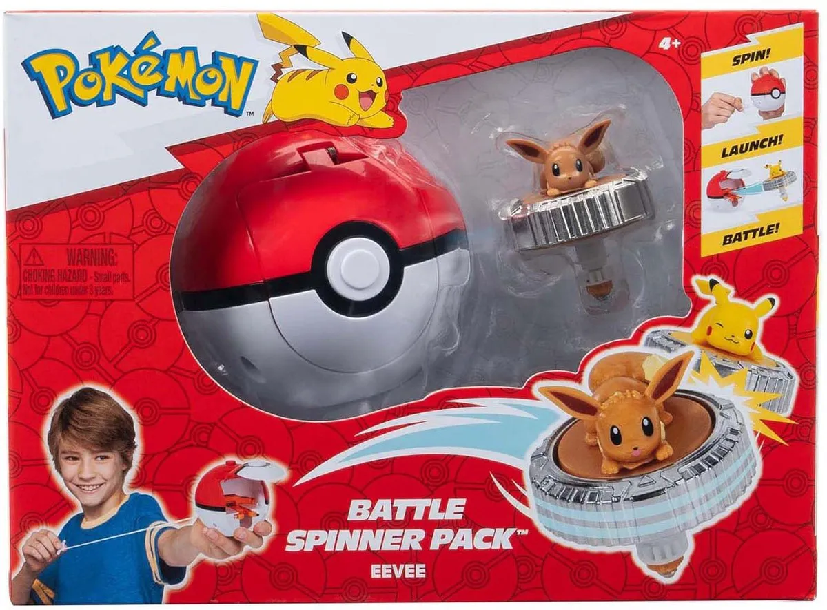 Pokémon Battle Spinner - Verzamelbare Pokéball - 6 Vlakken Multicolor