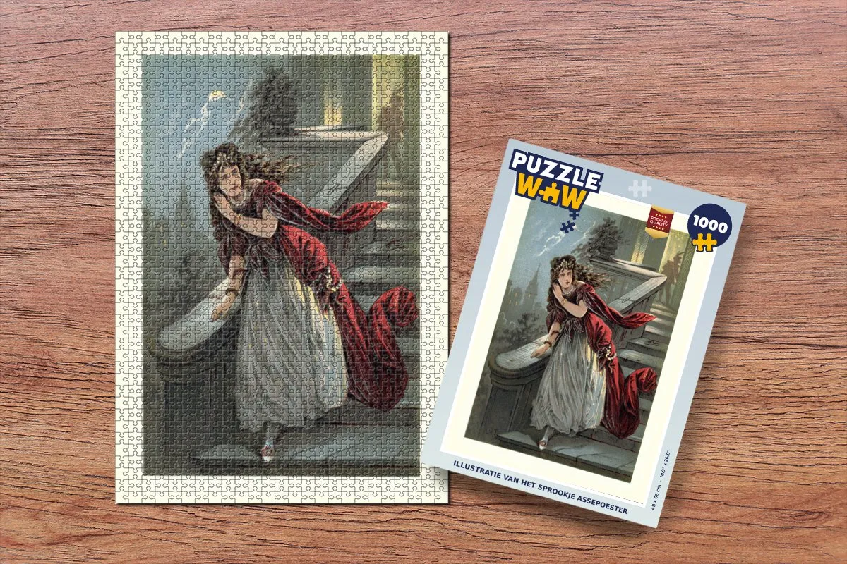 PuzzleWow Dame Trap Af Legpuzzel 1000 Stuks - Multicolor