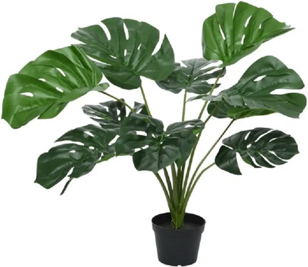 Groene Monstera kunstplant 66 cm voor binnen
