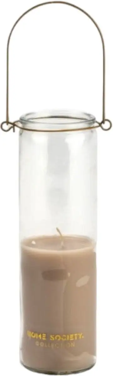 Home Society Candle Tube Hang Kaars in glas Kleur Sand