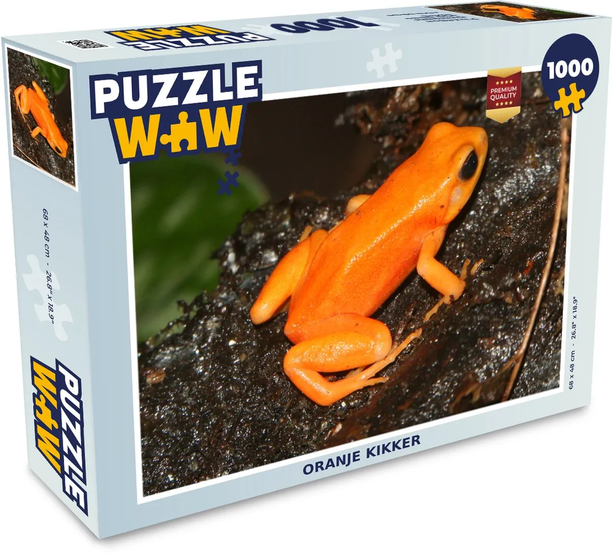 PuzzleWow Legpuzzel Oranje Kikker 1000 Stuks