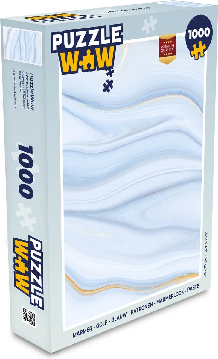 PuzzleWow Marmer Golf Legpuzzel 1000 Stuks - Multicolor