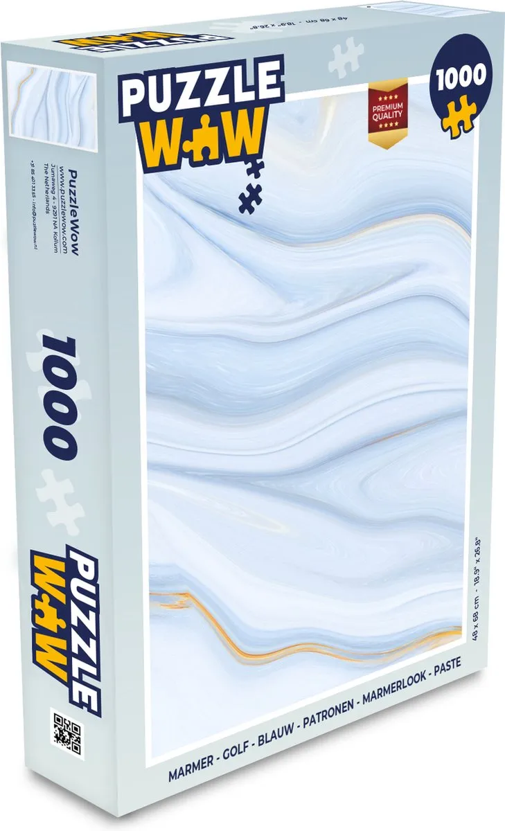 PuzzleWow Marmer Golf Legpuzzel 1000 Stuks - Multicolor