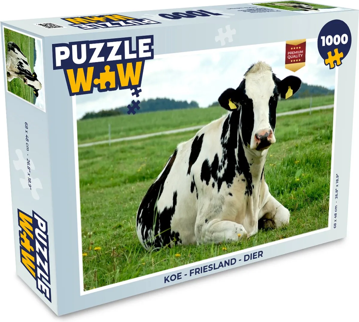 PuzzleWow Koe Friesland Legpuzzel 1000 Stuks