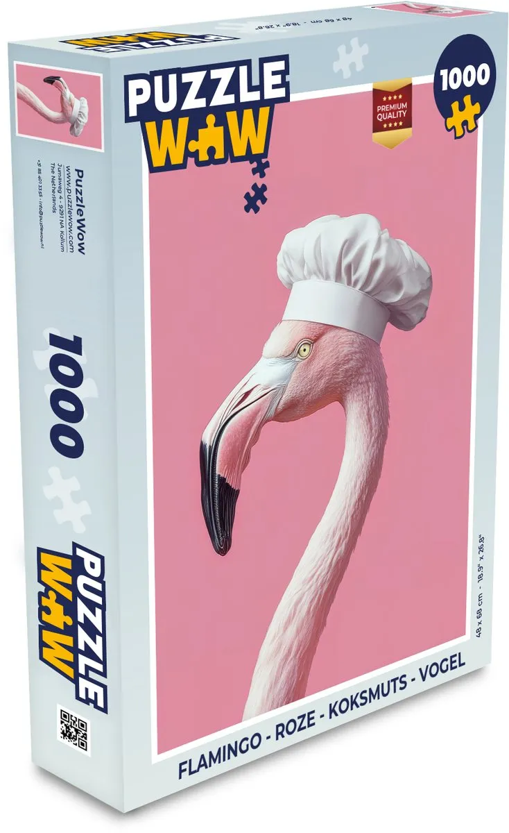 PuzzleWow Flamingo Legpuzzel 1000 Stuks