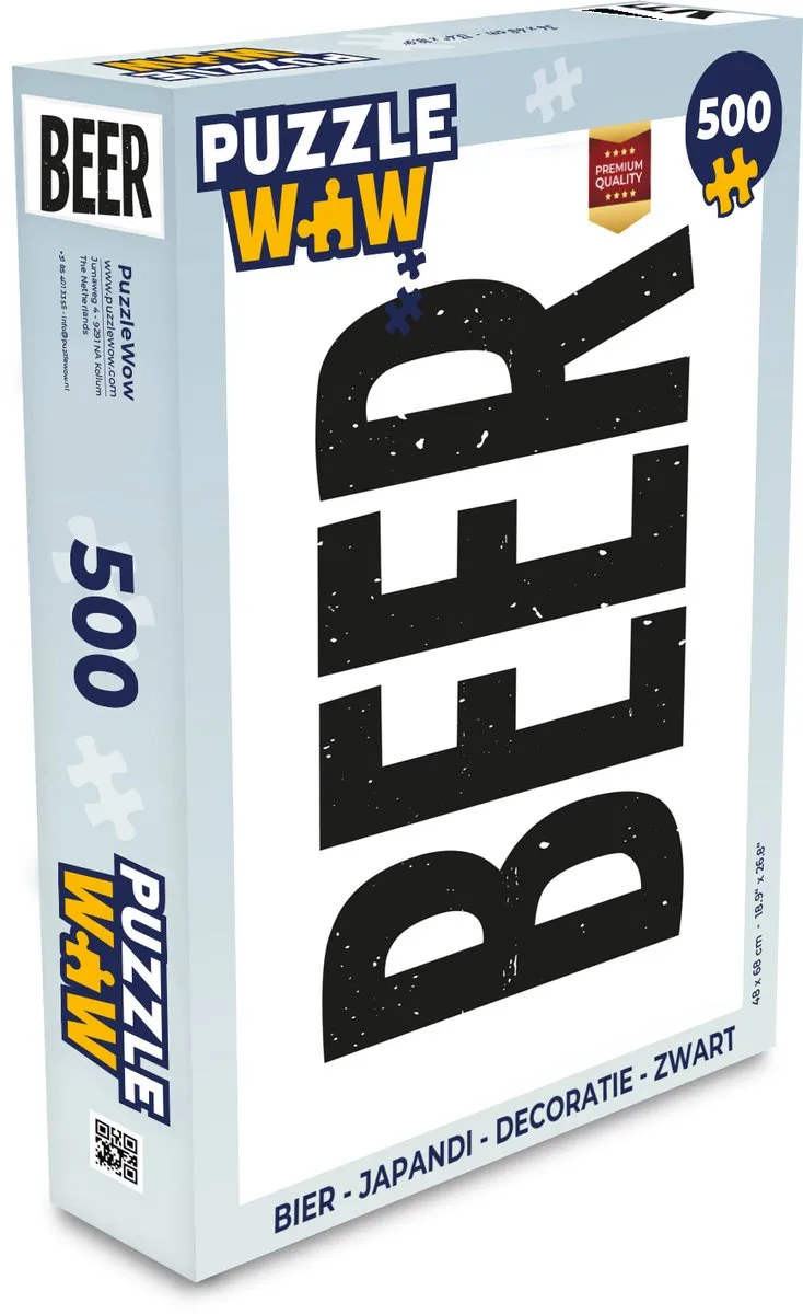 PuzzleWow Japandi Bier Legpuzzel 500 Stuks