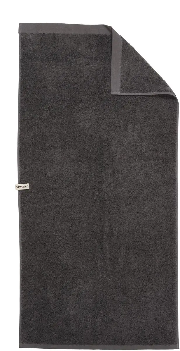 Vtwonen - Soft Embrace - Badhanddoek - 50x100 cm - Antraciet