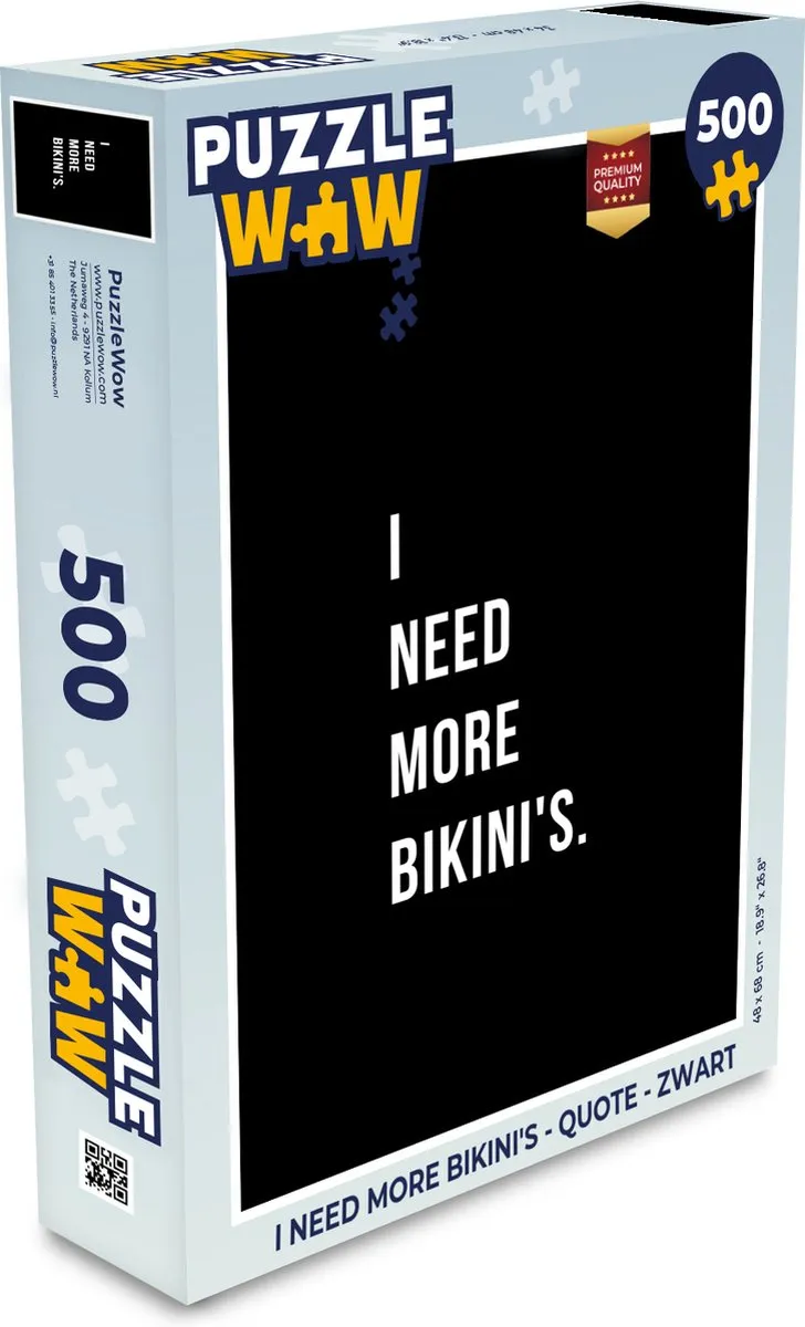 PuzzleWow Quote Legpuzzel 500 Stuks