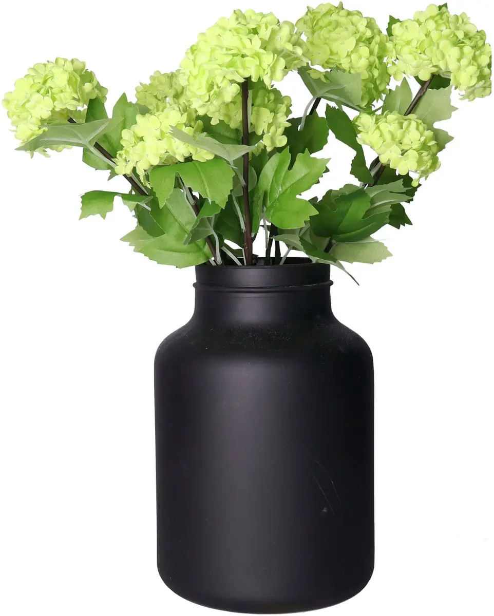 Bellatio Design Kunstbloem Viburnum/sneeuwbal Roseum - 5x - 50 cm - groen - losse steel - kunst zijdebloemen