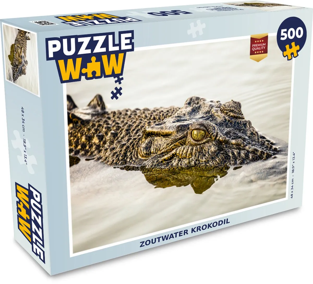 PuzzleWow Reptielen Krokodil Legpuzzel 500 Stuks