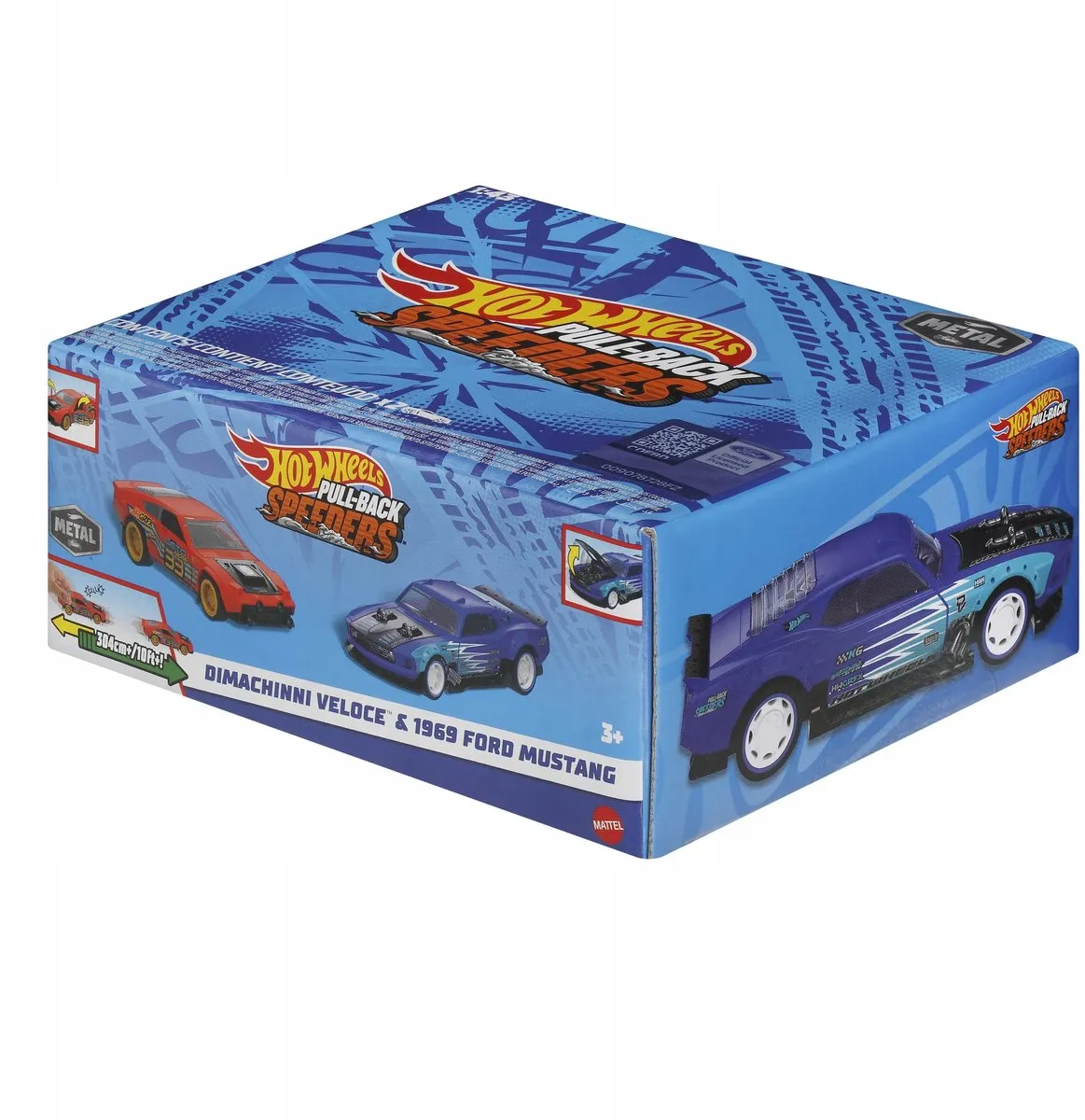 Hot Wheels Pull-Back Mustang & Dimachinni Veloce 1:43