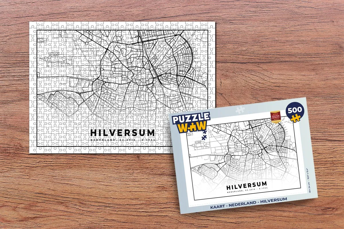 PuzzleWow Legpuzzel Hilversum 500 Stuks - Multicolor