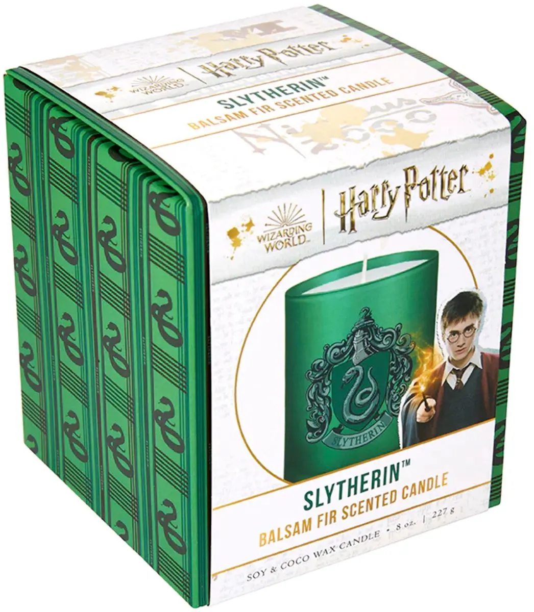 Harry Potter Slytherin kaars in glas