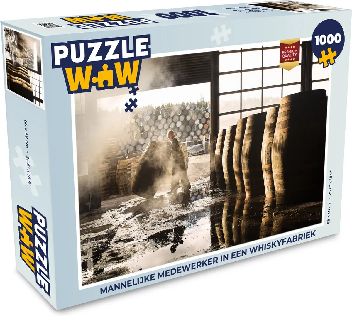 PuzzleWow Legpuzzel Mannelijke Medewerker Whiskyfabriek 1000 Stuks