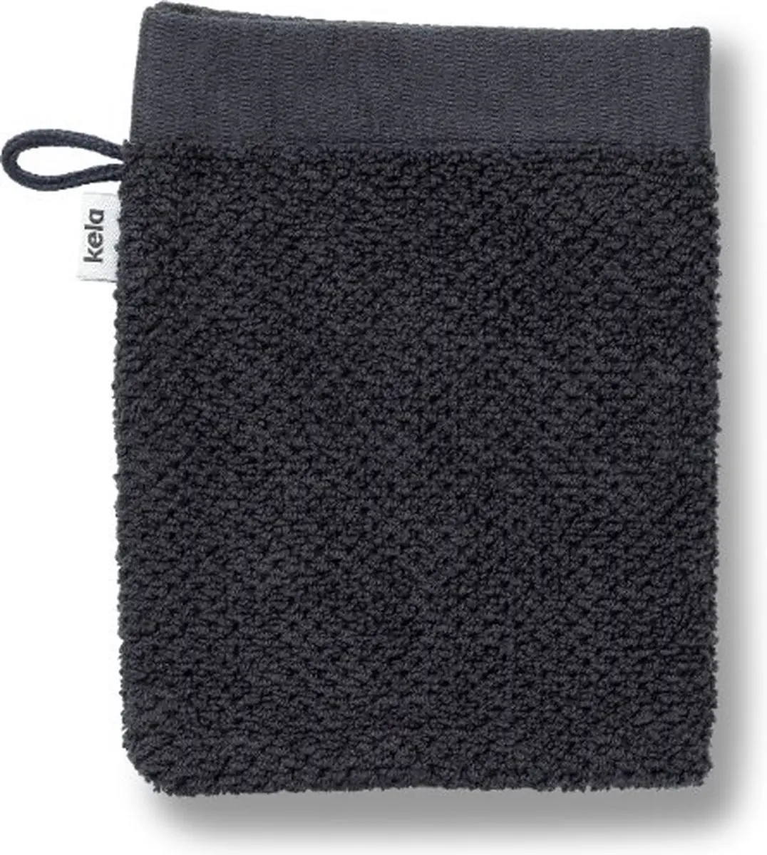 Washandje, 15 x 21 cm, Zwart, Organic Katoen