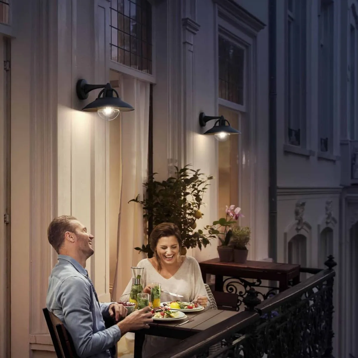 Philips Cormorant Muurlamp 34cm - Zwart